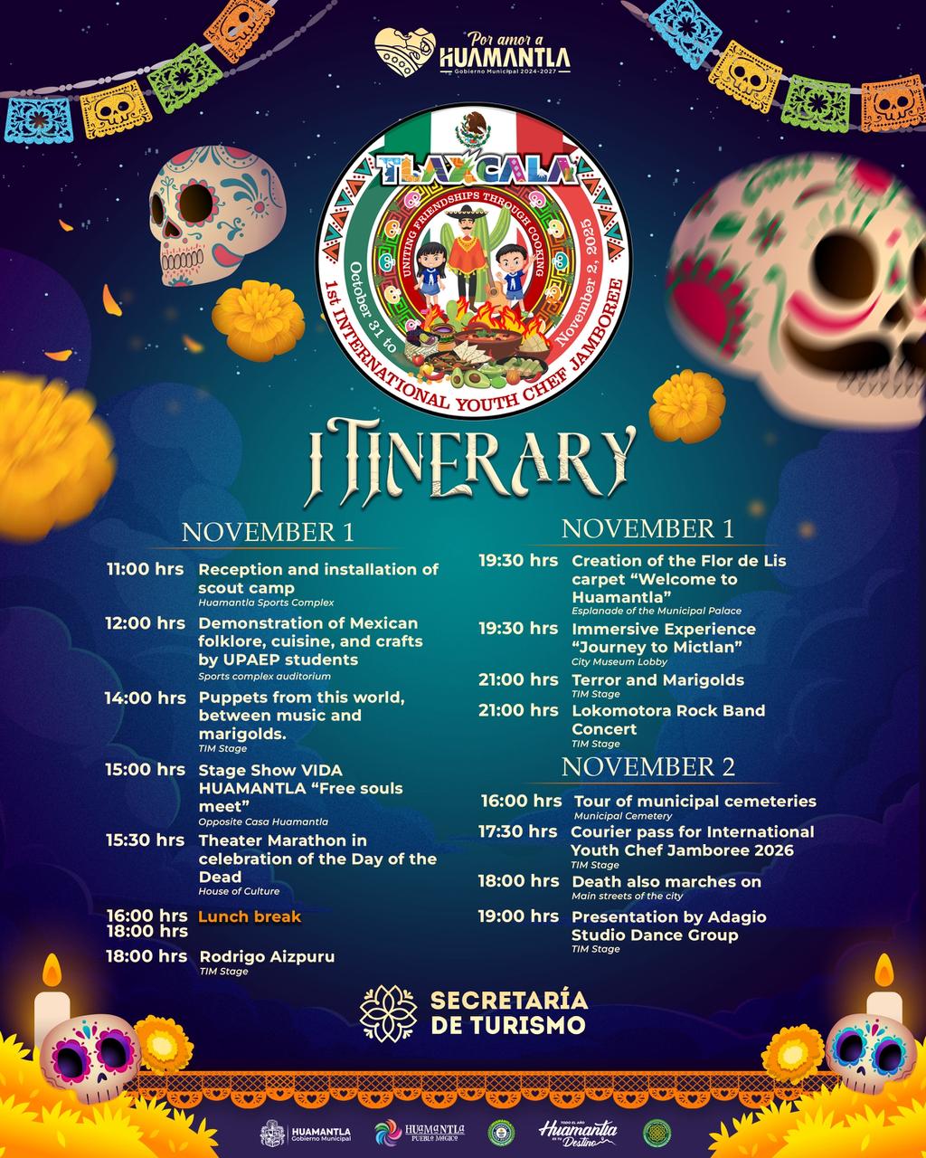 Huamantla presenta el itinerario oficial del International Youth Chef Jamboree 2025